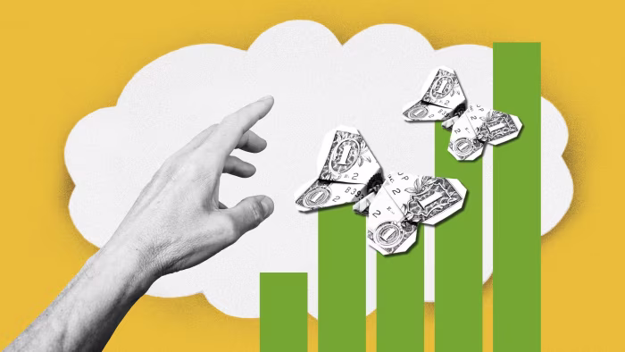 A hand reaching as money flies away — capturing opportunities before value escapes.